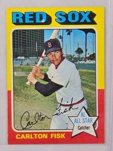 lot 116 image: Carlton Fisk 1975 Topps Mini 80