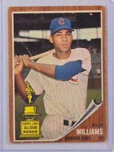lot 117 image: Billy Williams Rookie Cup 1962 Topps No. 288