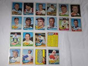 lot 118 image: Lot of 20 Vintage Baseball Cards from 1965