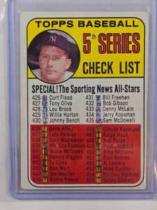 lot 142 image: Mickey Mantle 1969 5th Series Checklist No. 412