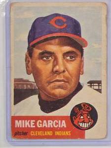 lot 151 image: Mike Garcia 1953 Topps No. 78 Vintage Baseball Card