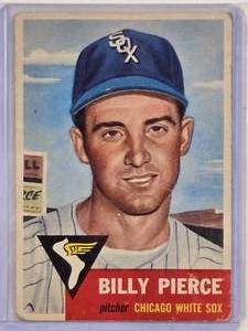 lot 155 image: Billy Pierce 1953 Topps No. 143 Vintage Baseball Card