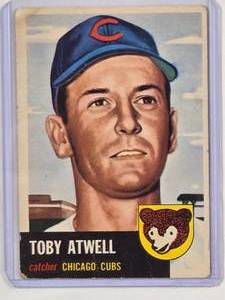 lot 156 image: Toby Atwell 1953 Topps No. 23 Vintage Baseball Card
