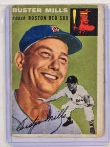 lot 157 image: Buster Mills 1954 Topps No. 227 Vintage Baseball Card