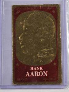 lot 163 image: Hank Aaron 1965 Topps Embossed No. 59