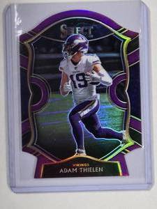 lot 197 image: Adam Thielen 2021- Panini Select Prizm Die Cut No. 14