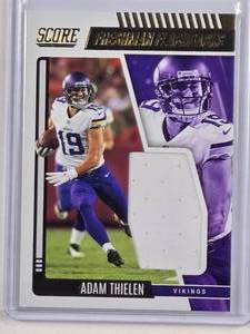 lot 200 image: Adam Thielen 2022 Panini Score Relic No. FF27