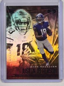 lot 202 image: Justin Jefferson Rookie 2020 Panini Illusions No. 22