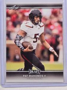 lot 204 image: Pat Mahomes II Rookie 2017 Leaf Draft No. 56