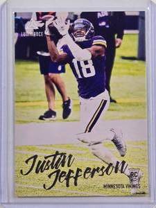 lot 206 image: Justin Jefferson Rookie 2020 Panini Chronicles Luminance No. 217
