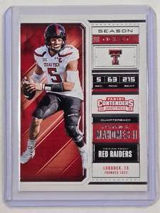 lot 207 image: Patrick Mahomes II 2nd Year 2018 Panini Contenders Draft Picks No. 78