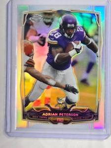lot 222 image: Adrian Peterson 2014 Topps Chrome Refractor No. 89