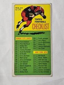 lot 234 image: 1965 RARE Unmarked Checklist No. 176