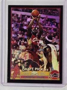 lot 252 image: Lebron James Rookie REPRINT of 2003-2004 Topps Chrome Draft Pick No. 111, Numbered 23500