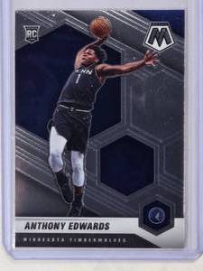 lot 254 image: Anthony Edwards Rookie 2020-21 Panini Mosaic No. 201
