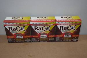 lot 39 image: 3 RatX Ready to Use Pre-Measured Bait Trays