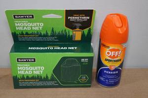 lot 45 image: Sawyer Mosquito Head Net with Off Insect Repellent Spray