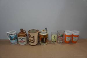 lot 162 image: Assorted Beer Mugs and Glasses