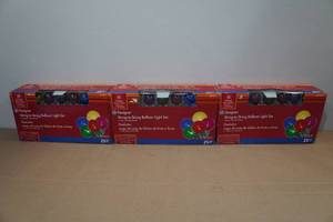 lot 165 image: 3 25-Light String to String Balloon Light Sets