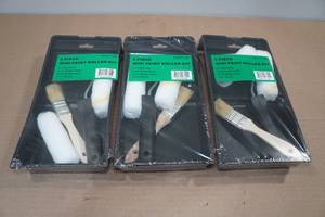lot 186 image: 3 5 Piece Mini Paint Roller Kits