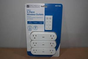 lot 227 image: Utilitech 3 Piece Wireless Outlets