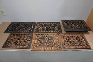 lot 244 image: Antique Cast Iron Vent Covers