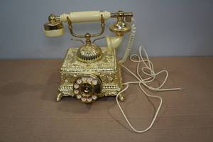 lot 249 image: Antique Look Ornate Rotary Phone