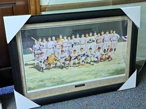 lot 621 image: Print - All Century Team by Timothy A. Houle #24422500 Signed&Numbered , FramedDouble MatteGlass