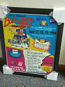 lot 619 image: Back to the 50s 1995 Event Poster , Framed