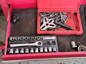 lot 659 image: Hand Tools - Socket Set, Puller Set, Misc. Hardware