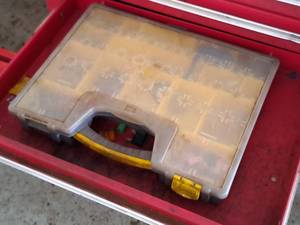 lot 665 image: Air Parts Organizer Suitcase, Assorted Fuses, Misc. Hardware