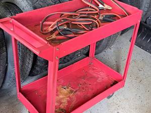 lot 709 image: Metal Utility Cart 2-tier