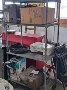 lot 734 image: Metal Rolling Rack