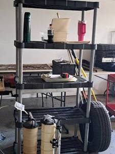 lot 737 image: Plastic Shelving Unit 5-shelf