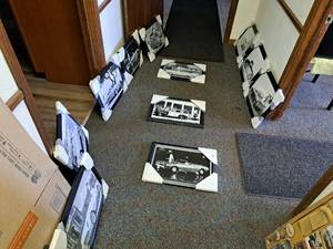 lot 627 image: Lot of (12) Framed Portraits of Classic Cars