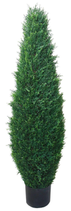 Pure Garden Artificial Cyprus Tree-Large Faux Potted Evergreen Plant
