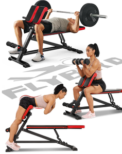 FLYBIRD 3 in 1 Workout Bench, Roman Chair, Weight Bench and Sit Up Bench for Hyper Back Extension