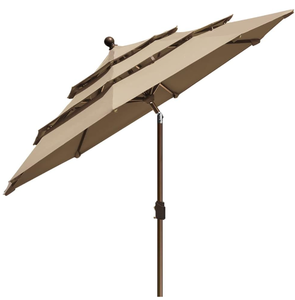EliteShade 3 Tiers Market Umbrella Patio Umbrella Outdoor Table Umbrella with Ventilation