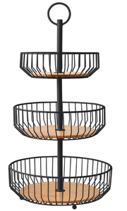 LOT OF 2 Members Mark 3-Tier Basket Stand