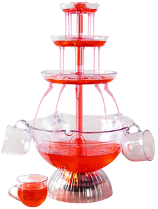 Drink Dispenser - 3-Tier Punch Bowl Drink Fountain - 1.5GAL Punch Tower