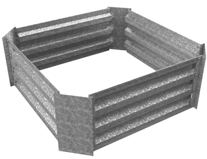 Pure Garden Raised Garden Bed Plant Holder Kit with Adjustable Galvanized Iron