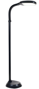 Lavish Home LED Floor Lamp - Full Spectrum Natural Sunlight Lamp with Bendable Neck
