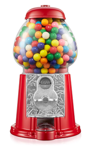 Olde Midway 12 Gumball Machine with Glass Globe and Metal Base