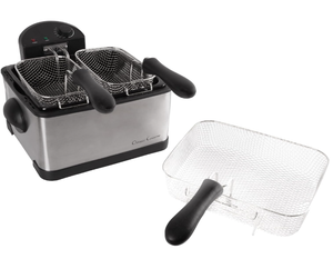 Deep Fryer - 4-Liter Electric Oil Fryer - 1 Large Basket and 2 Small for Dual Use