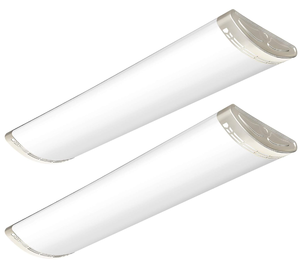 LOT OF 2 4FT LED Light Fixtures 80W 8800 Lumens, Dimmable LED Flush Mount Ceiling Lights 4000K