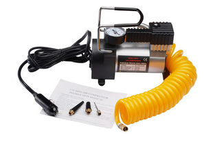 RAD Sportz 140PSI Tire Inflator Portable Air Compressor - 12V Electric Air Pump for Bikes and Cars