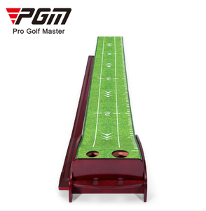 PGM TL024 garden putting practice mat indoor auto return wood golf green mat