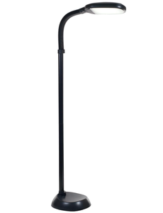 Lavish Home LED Floor Lamp - Full Spectrum Natural Sunlight Lamp with Bendable Neck