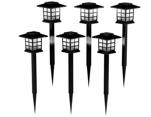 Pure Garden 50-LG1057 Pathway Coach Lights-15� Water Resistant Outdoor Stake Lighting-Set of 6