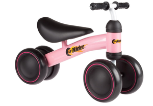 Ride On Mini Trike with Easy Grip Handles, Enclosed Wheels and No Pedals for Learning to Walk by Lil� Rider (Pink)